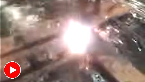 Cutting metal sparks