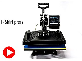 T-shirt press configuration
