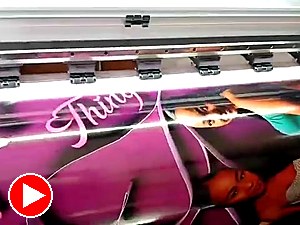 Banner vinyl on the wide bed