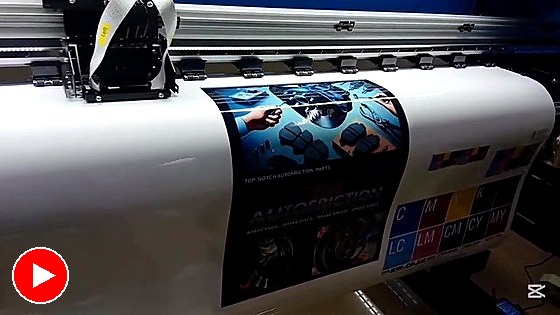 Banner vinyl on the wide bed