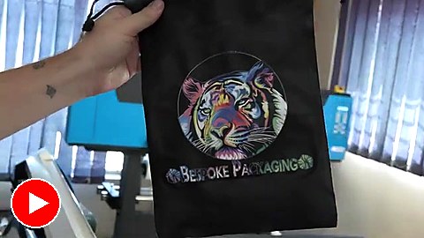 Finished drawstring bag
