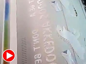 300 mm film print — white colour bar