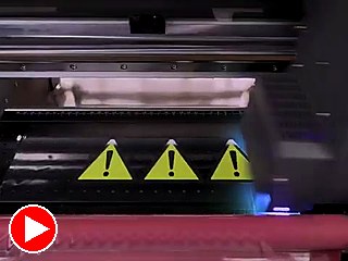 Caution triangle stickers curing