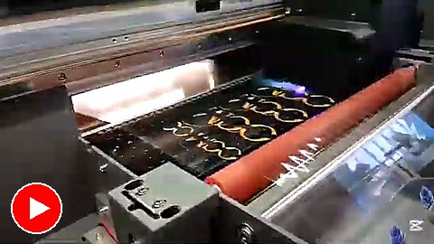 Gold UV-DTF print on film