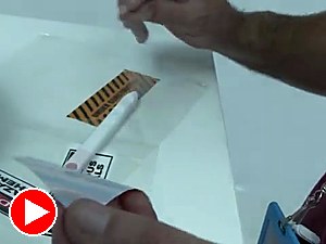 Peel laminated hazard sticker