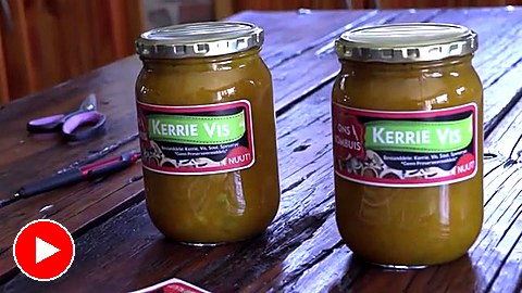 Finished jar labels