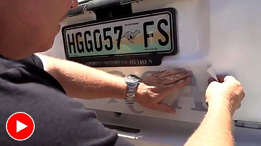 Tailgate lettering apply