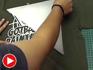 Finished HTV on tee